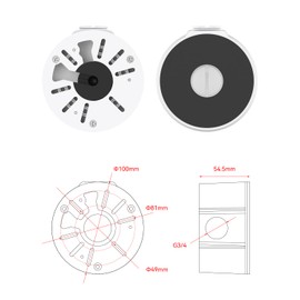 Universal Bullet Security Camera Junction Box Mount Bracket， Aluminum Waterproof Junction Box for IP Camera Electric Enclosure, Outdoor/Indoor Wall Ceiling Mount Hide Cable Junction Base Boxes