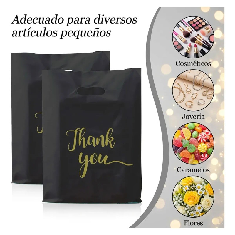 100pzs Bolsas Boutique Plástico Regalo 30x40cm Con Manija