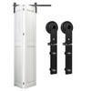 AONAYIOA 36"/3FT Bi-Folding Sliding Barn Door Hardware Kit for 2