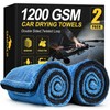 SMINDER 2-Pack 1200 GSM Car Drying Towels – Microfiber Towels