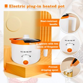 WcoDusak Electric Wax Melter for Candle Making with Spout,Small Candle Wax Melting Pot 1.5Qt(24Oz),Multifunctional Candle Making Tool Pot for Melting Candle Wax