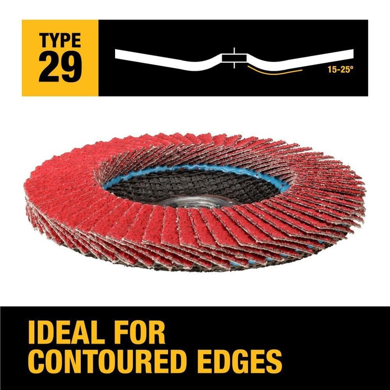 DEWALT DWA8280H 40G T29 XP Ceramic Flap Disc, 4-1/2" x