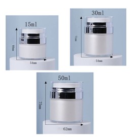 Airless Pump Jars,3Pcs Airless Travel Lotion Jar,Refillable Air Pump Jars Bottle,Empty Airless Cosmetic Container,Empty Acrylic Makeup Cosmetic Jar Containers,Refillable Airless Travel Lotion Jar