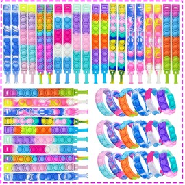 200PCS Pop Bracelet Party Favors Fidget Bracelet It Birthday Party Favors for Kids Goodie Bags Stuffers Classroom