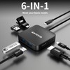 ANYOYO 6-IN-1 USB Hub Type-C 100W PD Fast Charging 4K30Hz