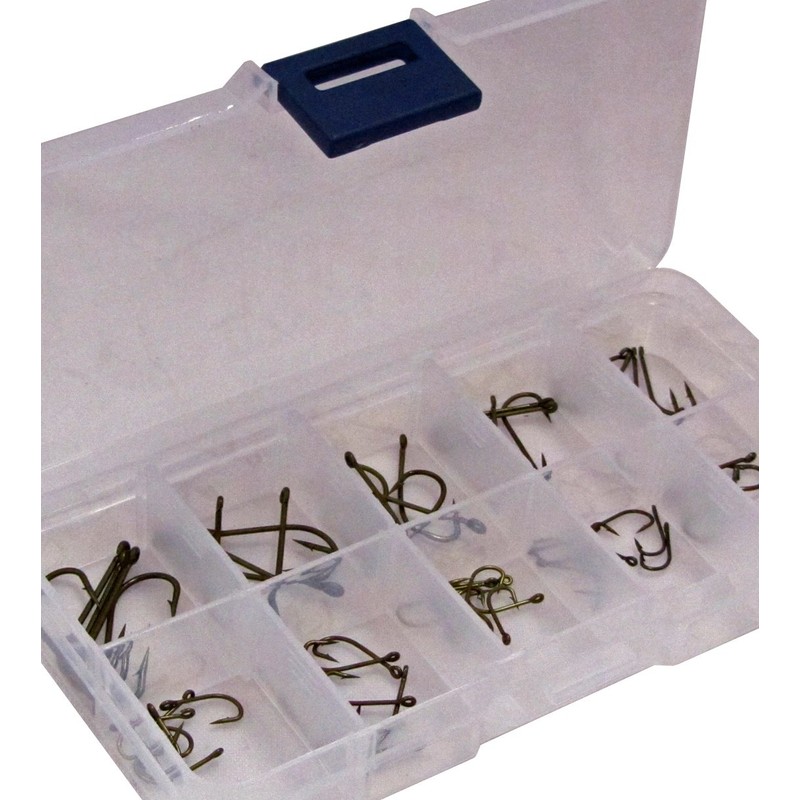 FLADEN 60 Assorted Eyed Fishing HOOKS in Multiple Section Durable