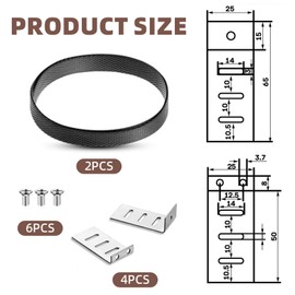 Drawer Repair Kit 2PCS - Quick Fix for Sagging or Broken Drawers, Drawer Supports for Sagging Drawers Bottom, Reinforcement Straps & Brackets for Bedroom, Kitchen, Wardrobe, Chest of Drawers, Cabinets