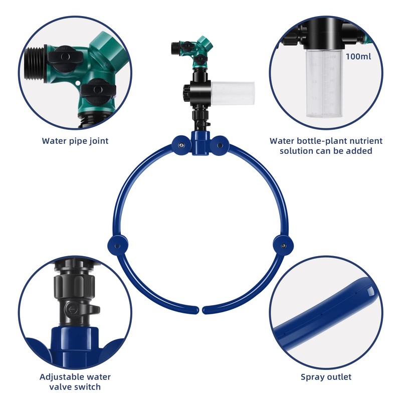 360° Tree Water Sprinkler,Tree Root Watering Tool,Water Ring Sprinkler Irrigation