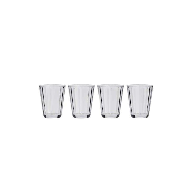 Flamefield Crystal Line Short Tumblers - Set of 250ml Polycarbonate