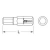 KS Tools 911.3571 1/4 Inch Classic Bit Hexagon Socket, 25