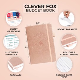 Clever Fox Budget Book – Financial Planner Organizer & Expense Tracker. Money Planner Account Notebook for Monthly Budgeting. Compact (Rose Gold)