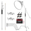 AMBITFUL Stainless Steel Heavy Duty C Stand with Boom Arm
