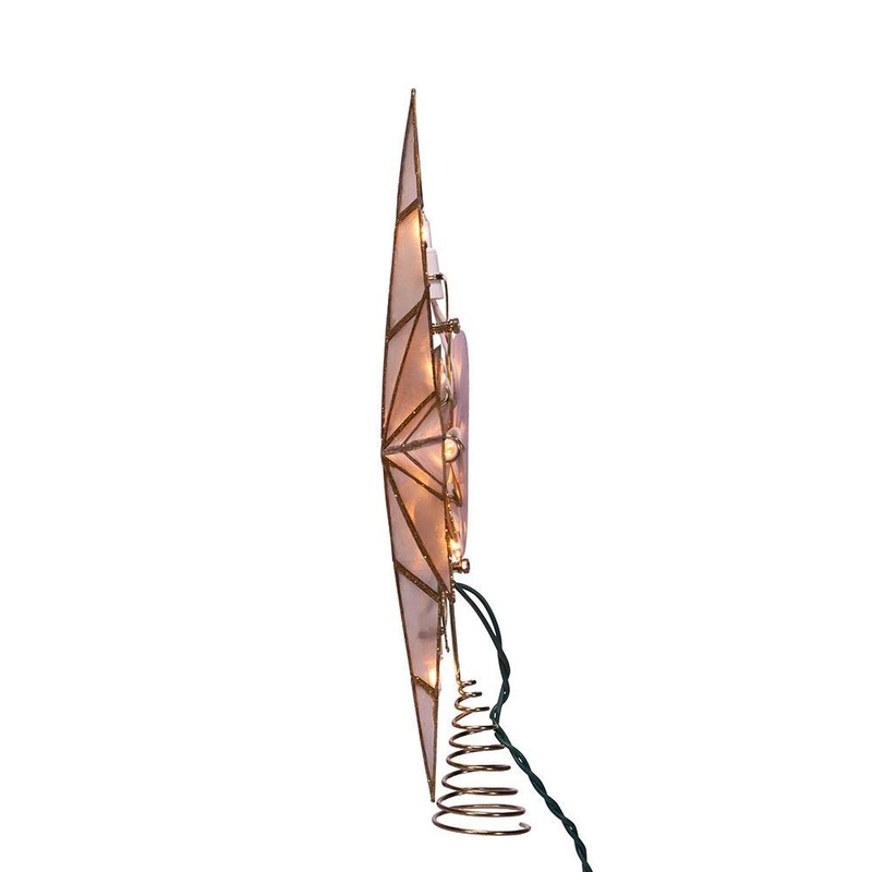 Kurt S. Adler 10-Light Bethlehem Capiz Star Multi-Tip Treetop Tree