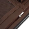 X AUTOHAUX Brown Universal Car Sun Visor Organizer Sunglasses Case