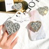 OnTheGrip Cute Cubic Diamond Heart Shape Design Collapsible Expandible Mobile