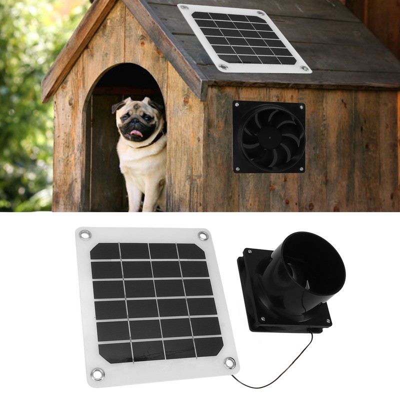 20W Solar Panel Exhaust Fan Kit with Protective Net 6