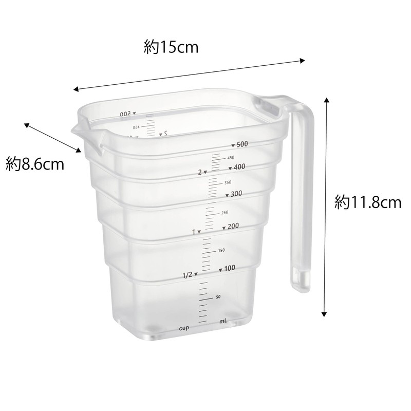 Yamazaki 6921 Magnetic Measuring Cup, 16.9 fl oz (500 ml),