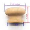 WEICHUAN 15PCS Round Wood Unfinished Cabinet Furniture Drawer Knobs Pulls