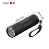 PATIKIL 9 LED Mini Flashlights, 2 Pcs Aluminum Pocket Flashlight