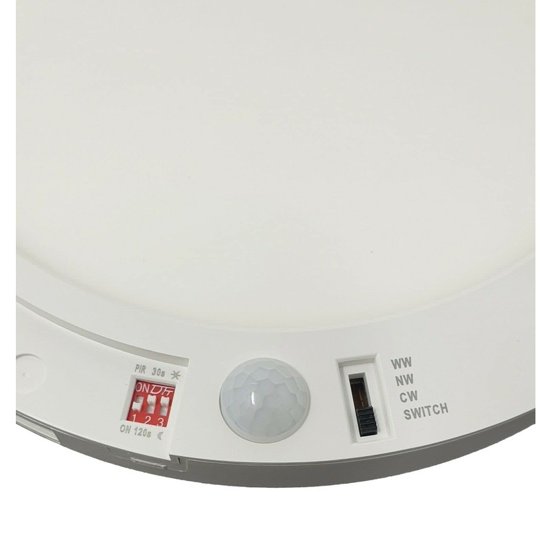 UKEW 18W PIR Ceiling Panel Light - LED Round Flush