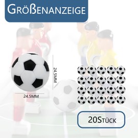 oooaooo Pack of 20 table football balls, table football balls, mini football, table football balls, football table, interactive gifts ball for boys, football decoration for children