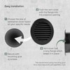 Vent Systems 4'' Inch Black Soffit Vent Cover - Round
