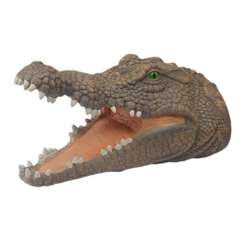 Gemini&Genius Crocodile Hand Puppet Toys Funny & Scared Alligator Head