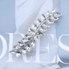 Allereyae Crystal Wedding Hair Clip Barrette Rhinestone Leaf Hair Barrette