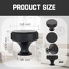 GegXcn 4 Pack Black Cupboard Knobs, Round Metal Knurled Cabinet