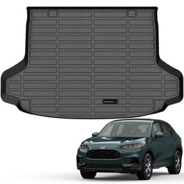 Auxko All Weather Cargo Liner Fit for Honda HRV 2023 2024 2025 TPE Rubber Trunk Mat HR-V Accessories All Season Guard Odorless Anti-Slip Cargo Mat Black