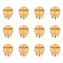 12 Piece Carburettor Nozzle Set 5 mm Main Nozzle Set Main Nozzle Carburettor Motorcycle Main Nozzle 75/78/80/82/85/88/90/92/95/98/100/102 for Dellorto Carburettor Accessories Phbg Ad/Ds Racing