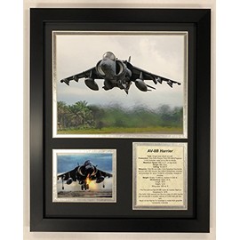 Legends Never Die Av-8B Harrier Hovering Framed Double Matted Photos, 12" x 15"