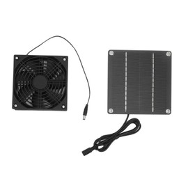 Solar Panel Fan Kit Monocrystalline Silicon 2200RPM Solar Exhaust Fan with Protective Cover for Greenhouse
