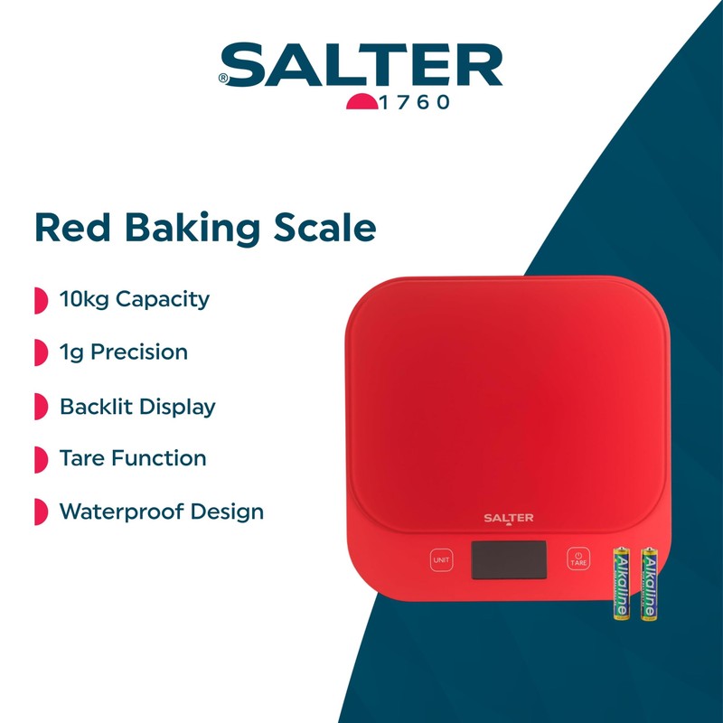 Salter British Bakes Digital Kitchen Scale – 10kg Capacity Baking