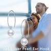 POPLYKE Pearl Earrings Silver 925 8 mm Pearl Earrings Hanging