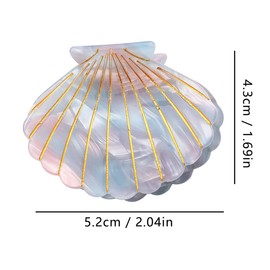 Colorful Ocean Shell Hair Clip,Acetate Claw Clips,Hair Clips for Women,Blue