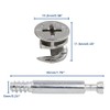 Luomorgo Furniture Cabinet Fixing Screw Locking Bolt Fitting 30pcs
