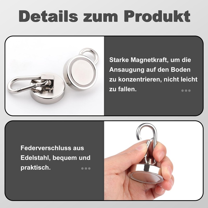 Scettar Pack of 2 Magnetic Hooks Extra Strong 32 mm