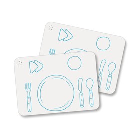 APLAINR Proud Montessori Placemat, Silicone Montessori Placemats for Toddlers, Montessori Table Setting Placemats for Kids, Set of 2