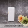 Dollhouse Refrigerator, Modern Style 1:12 Realistic Wood Four Layer Refrigerator