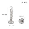 sourcing map Phillips Hex Washer Self Tapping Screws, M4 x