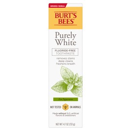 Burt's Bees, Toothpaste Fluoride Free Purely White Zen oz, Peppermint, 4.7 Ounce
