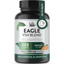 Life 360 EAGLE VSION BLEND  220 Cpsulas 1100 mg por porcin. Cpsulas a base de zanahoria en polvo, Lutena, Zeaxantina, Vitamina A, C, E y Zinc.        