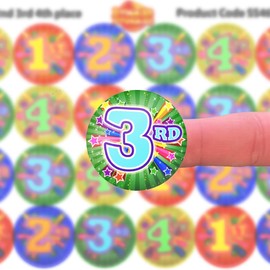 144 1st 2nd 3rd 4th Place Sports Day Star Stickers - School themed teacher reward stickers - Size 30mm