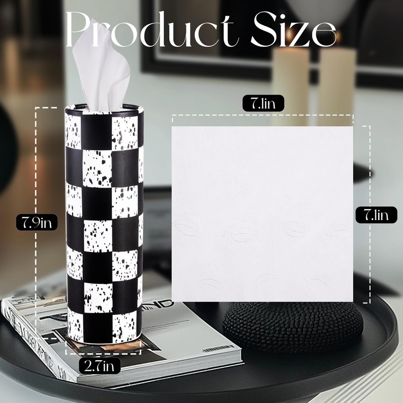 Car Tissues Holder with Facial Tissues, 4 Pack Car Tissues