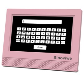 Sinoviwe Digital Alarm Clock with 7'' HD Screen, Calendar Function,It is Perfect for Kids Aged 3-15 Years Old with Remote Control and Custom Reminder Function Birthdays (Pink)