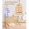 Putuo Decor Reversible Wood Cookbook Stand for Kitchen Counter Adjustable