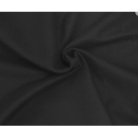 Eco- Friendly 100% Wool Black Fabric by the Yard 450GSM Heavy Weight (Made in the USA)
