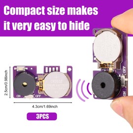3pcs Annoying Noise Machine, New Cricket Noise Items with 16 Sounds Beeping Cricket Noise Maker Concealed Noise Stuff Noise Maker Device for Gag Joke Gifts School Friend Party (Dark Purple)
