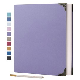 Vienrose Photo Album Self Adhesive 40 Pages Hardcover DIY 3 Ring Scrapbook Photo Albums for Kids Wedding Baby Family Purple